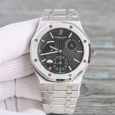 Replica Swiss 2329 Audemars Piguet Royal Oak Gmt Watch Black Dial